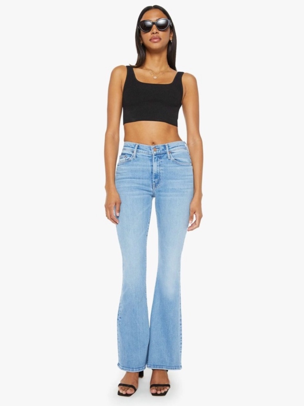 MOTHER The Weekender Flare Jeans in Blessing in Disguise